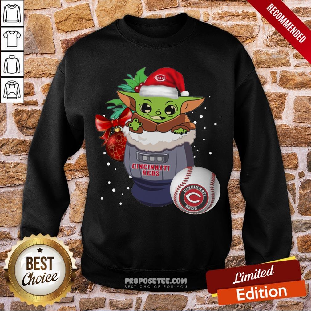 Awesome Cincinnati Reds Christmas Baby Yoda Star Wars Funny Happy Mlb Sweatshirt-Design By Proposetees.com Awesome Cincinnati Reds Christmas Baby Yoda Star Wars Funny Happy Mlb Sweatshirt-Design By Proposetees.com