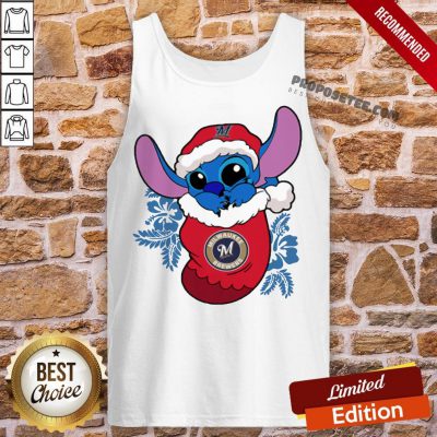 Good Milwaukee Brewers Christmas Stitch In The Sock Funny Disney Mlb Tank Top-Design By Proposetees.com