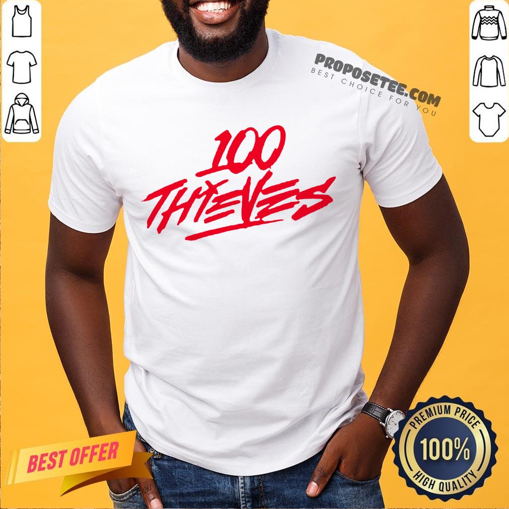 Happy Los Angeles 100 Thieves 2020 Logo Shirt-Design By Proposetees.com