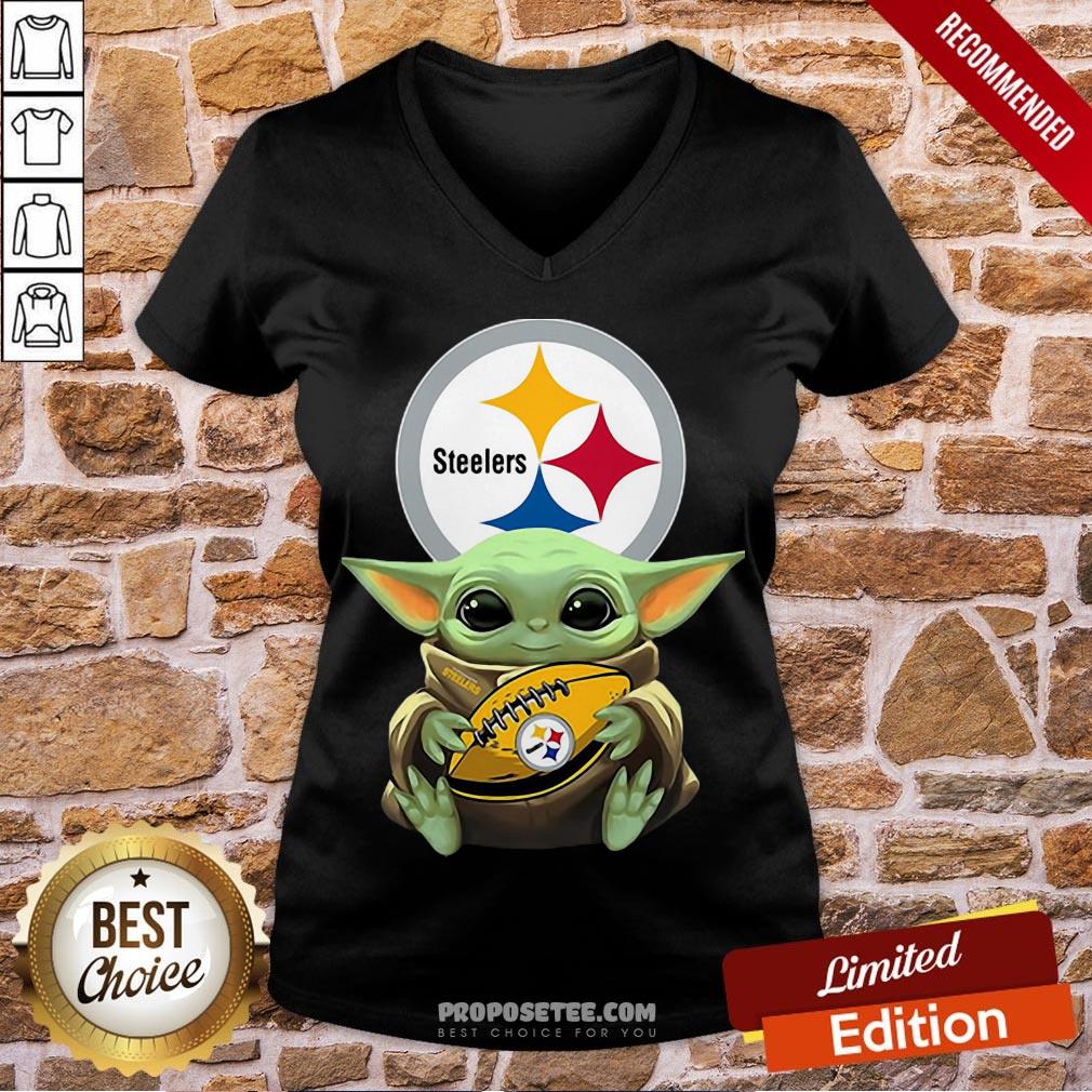Hot Baby Yoda Pittsburgh Steelers V-neck-Design By Proposetees.com Hot Baby Yoda Pittsburgh Steelers V-neck-Design By Proposetees.com