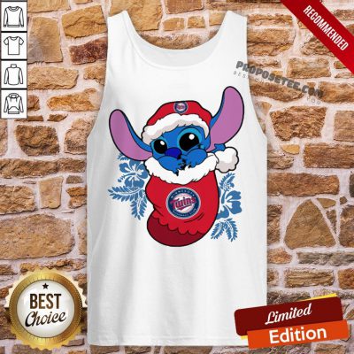Hot Minnesota Twins Christmas Stitch In The Sock Funny Disney Mlb Tank Top-Design By Proposetees.com