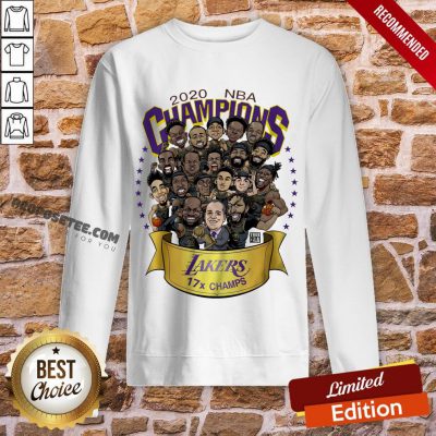 Nice 2020 Nba Champions Los Angeles Lakers 17 Champs Cartoon Sweatshirt-Design By Proposetees.com