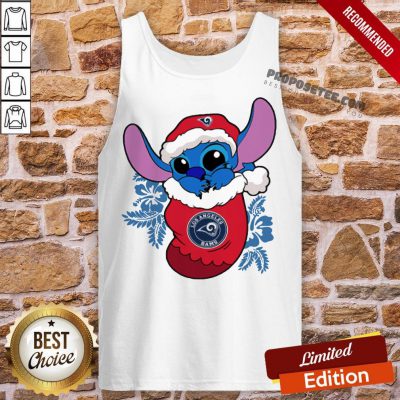 Perfect Los Angeles Rams Christmas Stitch In The Sock Funny Disney Nfl Tank Top-Design By Proposetees.com