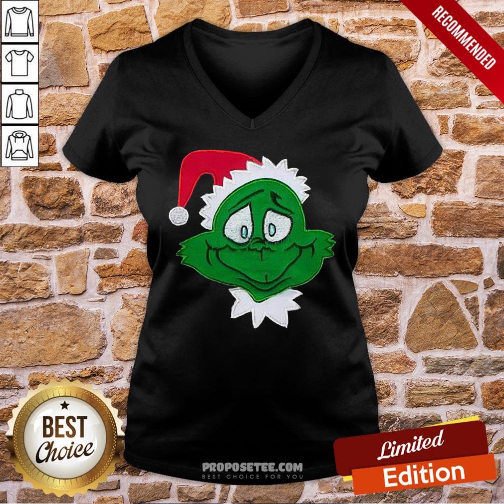 Premium The Grinch Santa Christmas V-neck- Design By Proposetees.com Premium The Grinch Santa Christmas V-neck- Design By Proposetees.com