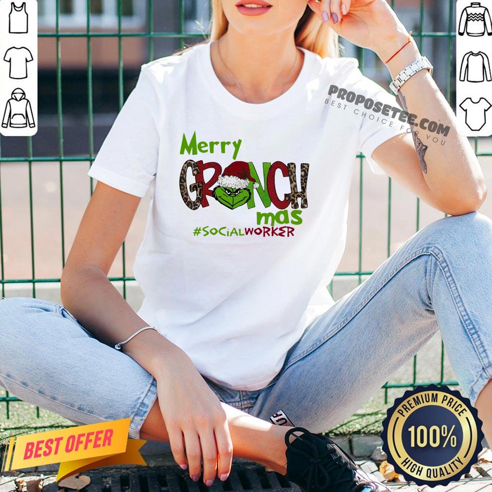 Pretty Merry Grinchmas #Social Worker Christmas V-neck- Design By Proposetees.com Pretty Merry Grinchmas #Social Worker Christmas V-neck- Design By Proposetees.com