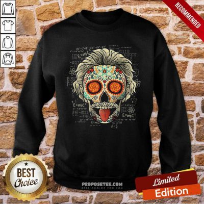 Albert Einstein Skull Sweatshirt-Design By Proposetees.com