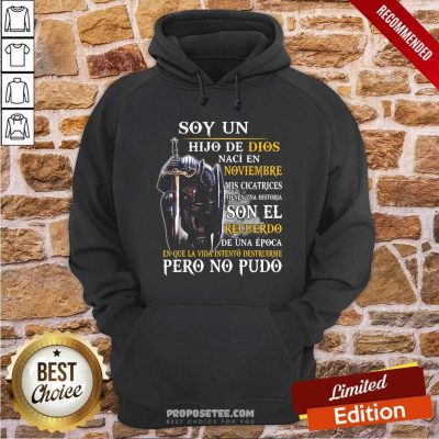 Knight Armor Of God Soy Un Hijo De Dios Naci En Noviembre Mis Cicatrices Tienen Una Historia Son El Recuerdo De Una Epoca Hoodie-Design By Proposetees.com