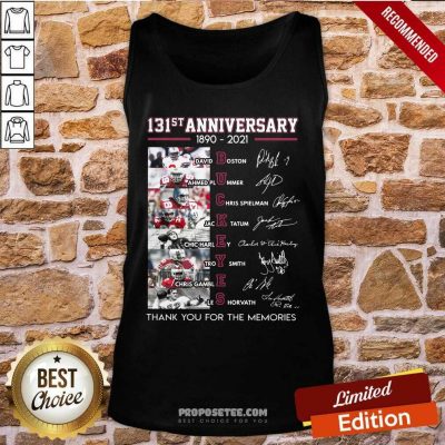 Ohio State Buckeyes Football 131st Anniversary 1890 2021 Thank You For The Memories Signatures Tank-Top- Design By Proposetees.com
