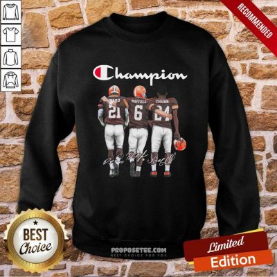 Cleveland Browns Ward Mayfield And Chubb Champion Sweatshirt