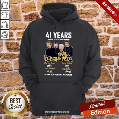 41 Years 1980 2021 D P CH MOD Thank You For The Memories Signatures Hoodie