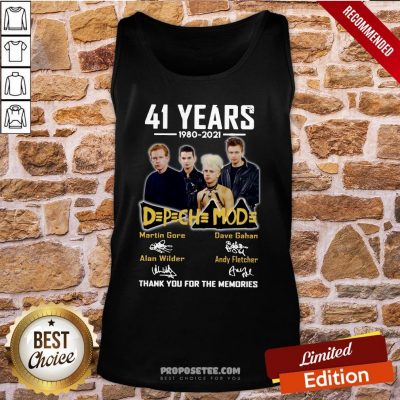 41 Years 1980 2021 D P CH MOD Thank You For The Memories Signatures Tank-Top