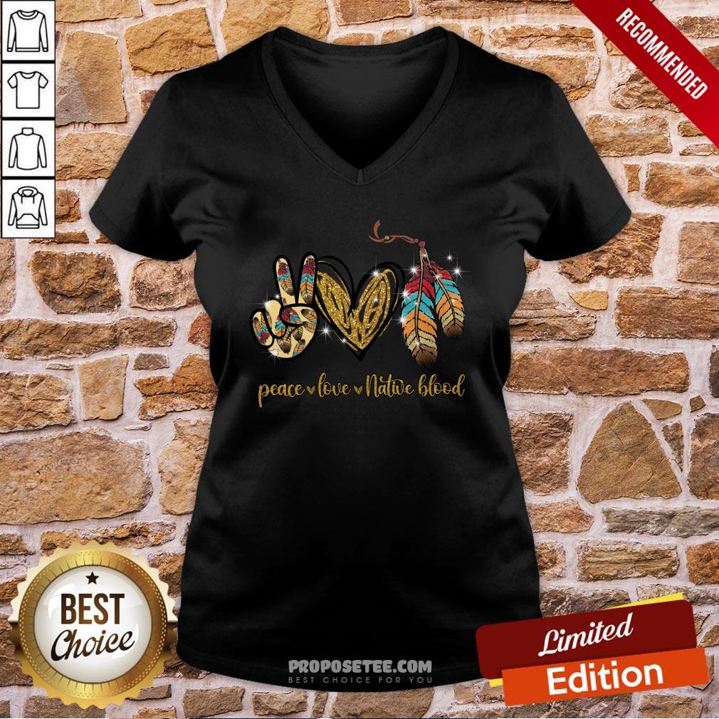 Peace Love Native Blood V-neck Peace Love Native Blood V-neck