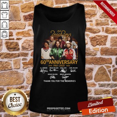The Beach Boys 60th Anniversary 1961 2021 Thank You For The Memories Signatures Tank-Top