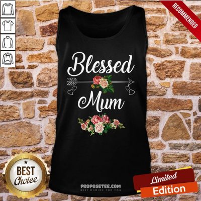 Blessed Mum Flower Mother Day Tank-Top