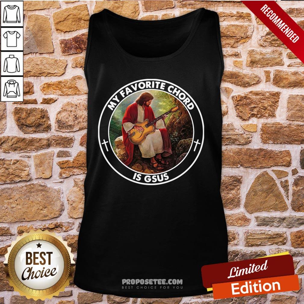 Jesus Playing Guitar My Favorite Chord Is Gsus Tank-Top Jesus Playing Guitar My Favorite Chord Is Gsus Tank-Top