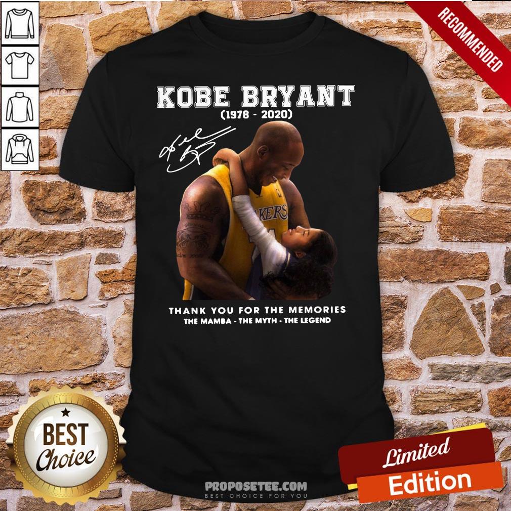 Kobe Bryant 1978 2020 Thank You For The Memories The Mamba The Myth The Legend Signature Shirt