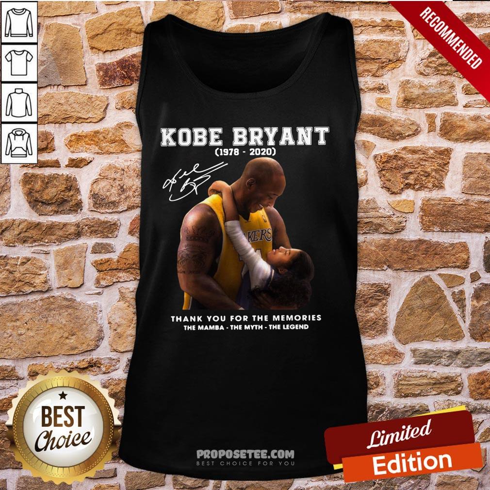 Kobe Bryant 1978 2020 Thank You For The Memories The Mamba The Myth The Legend Signature Tank-Top Kobe Bryant 1978 2020 Thank You For The Memories The Mamba The Myth The Legend Signature Tank-Top