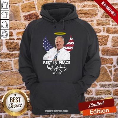 Rush Limbaugh Rest In Peace 1951 2021 American Flag Signature Hoodie
