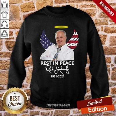 Rush Limbaugh Rest In Peace 1951 2021 American Flag Signature Sweatshirt