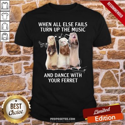 When All Else Fails Turn Up The Music And Dance With Your Ferret Shirt