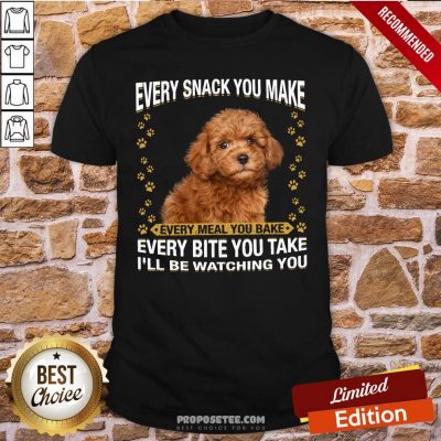 Poodle Every Snack You Make Every Meal You Bake Every Bite You Take I’ll Be Watching You Shirt
