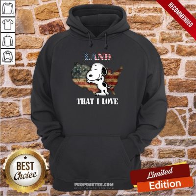 Snoopy Land Map That I love American Flag Hoodie