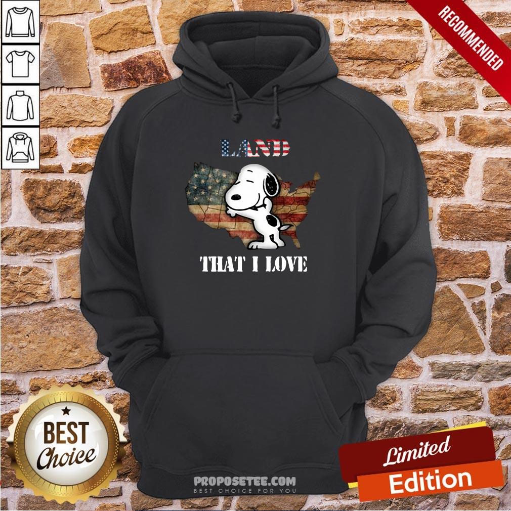 Snoopy Land Map That I love American Flag Hoodie Snoopy Land Map That I love American Flag Hoodie