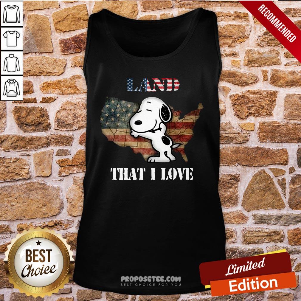 Snoopy Land Map That I love American Flag Tank-Top Snoopy Land Map That I love American Flag Tank-Top