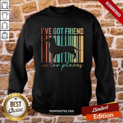 Dachshund I’ve Got Friend In Low Places Sweatshirt