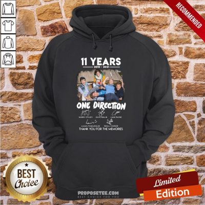 11 Years 2010 2021 One Direction Thank You For The Memories Signature Hoodie