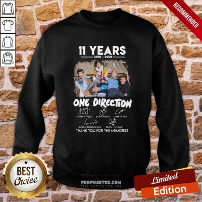 11 Years 2010 2021 One Direction Thank You For The Memories Signature Sweatshirt