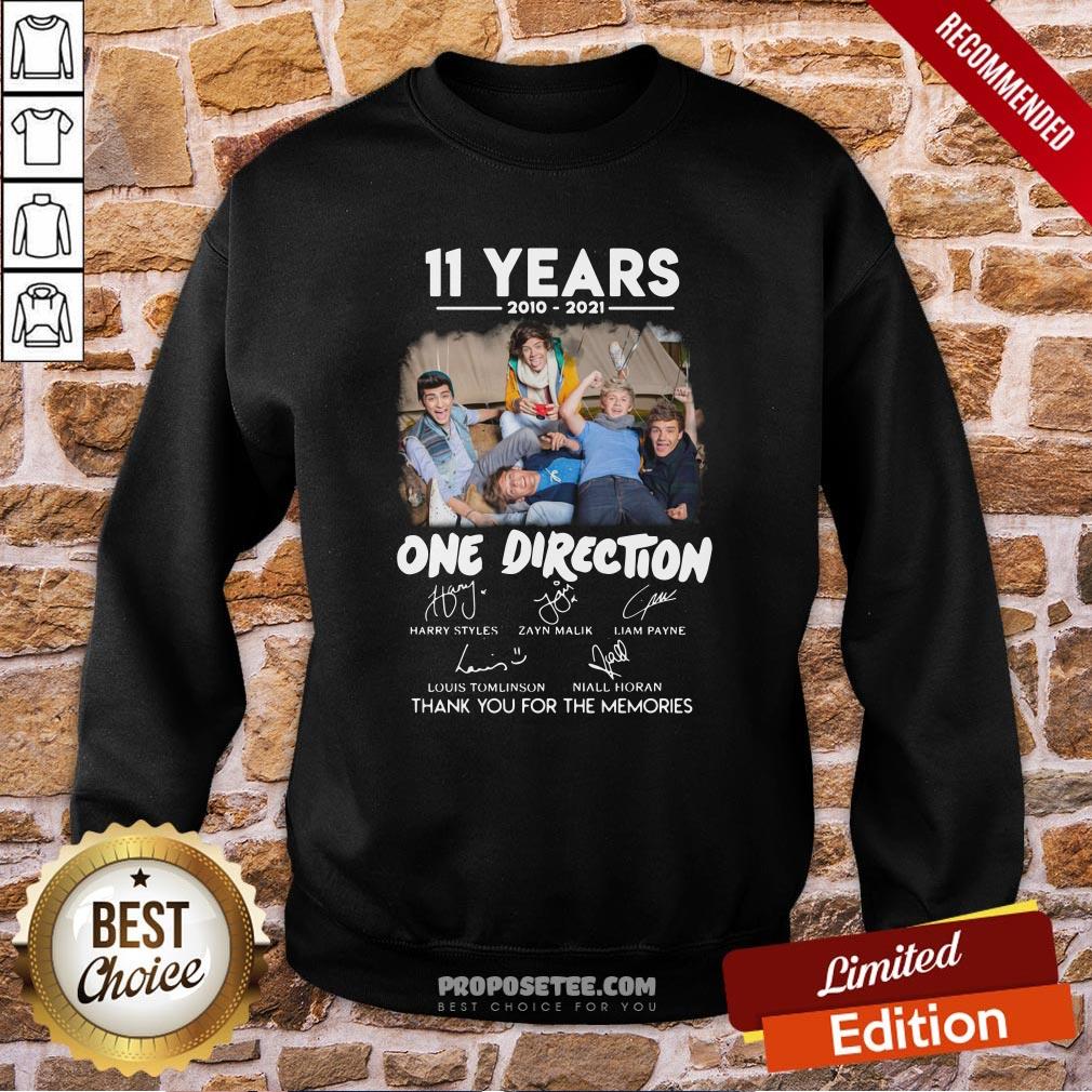 11 Years 2010 2021 One Direction Thank You For The Memories Signature Sweatshirt 11 Years 2010 2021 One Direction Thank You For The Memories Signature Sweatshirt