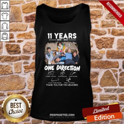 11 Years 2010 2021 One Direction Thank You For The Memories Signature Tank-Top