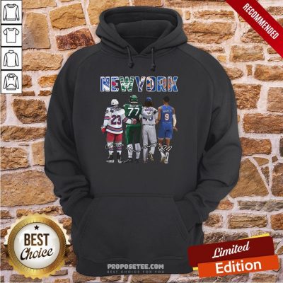New York City New York Yankees New York Jets New York Knicks Becton Barrett Signatures Hoodie