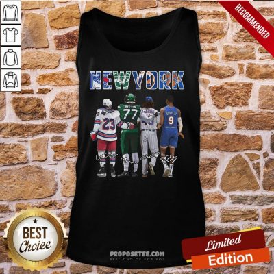 New York City New York Yankees New York Jets New York Knicks Becton Barrett Signatures Tank-Top