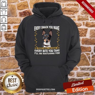 Rat Terrier Every Snack You Make Every Meal You Bake Every Bite You Take I’ll Be Watching You Hoodie