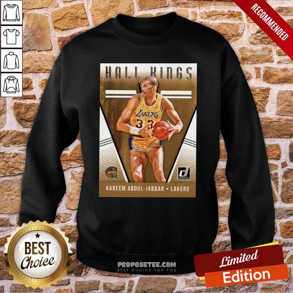 2018-2019 Donruss Hall Kings Basketball Card #12 Kareem Abdul-Jabbar Los Angeles Lakers Sweatshirt 2018-2019 Donruss Hall Kings Basketball Card #12 Kareem Abdul-Jabbar Los Angeles Lakers Sweatshirt