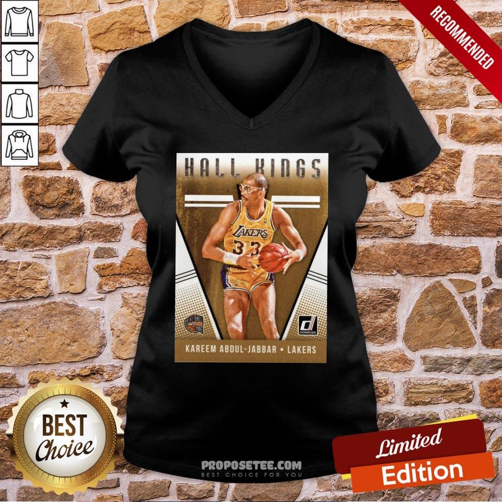 2018-2019 Donruss Hall Kings Basketball Card #12 Kareem Abdul-Jabbar Los Angeles Lakers V-neck 2018-2019 Donruss Hall Kings Basketball Card #12 Kareem Abdul-Jabbar Los Angeles Lakers V-neck