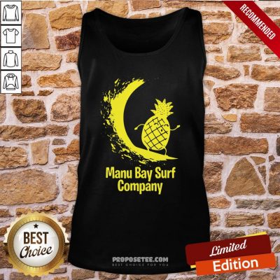 Manu Bay Surf Company New Zealand Gold Surfing Pineapple Tank-Top