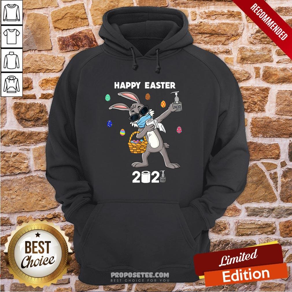 Dabbing Rabbit Face Mask Happy Easter 2021 Hoodie Dabbing Rabbit Face Mask Happy Easter 2021 Hoodie