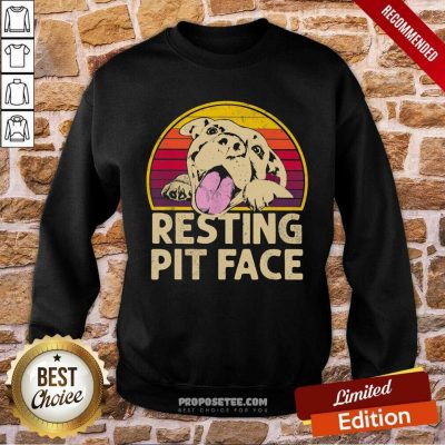Pitbull Resting Pit Face Sweatshirt
