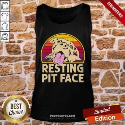 Pitbull Resting Pit Face Tank Top